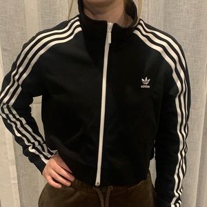 Adidas zip up crop